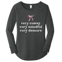 Very Demure Very Mindful Very Cutesy Women's Perfect Tri Tunic Long Sleeve Shirt