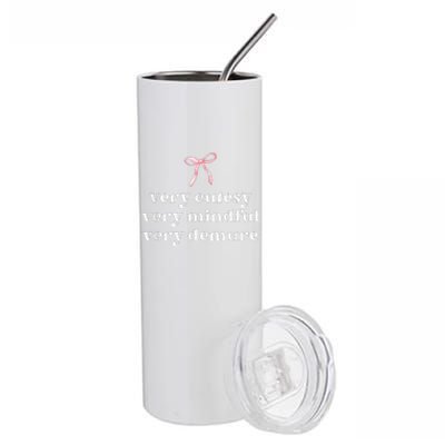 Very Demure Very Mindful Very Cutesy Stainless Steel Tumbler