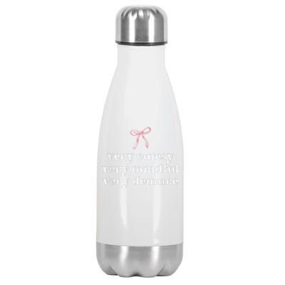 Very Demure Very Mindful Very Cutesy Stainless Steel Insulated Water Bottle