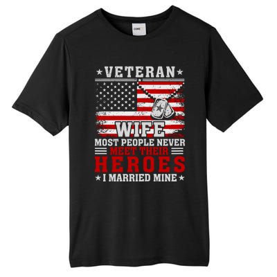 Veteran’S Day Veteran Wife I Married My Hero Tall Fusion ChromaSoft Performance T-Shirt