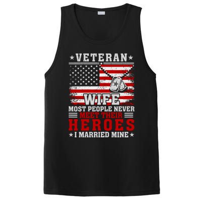 Veteran’S Day Veteran Wife I Married My Hero PosiCharge Competitor Tank