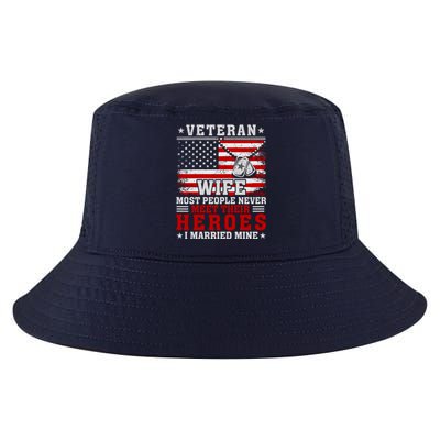 Veteran’S Day Veteran Wife I Married My Hero Cool Comfort Performance Bucket Hat