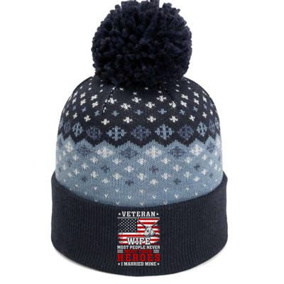 Veteran’S Day Veteran Wife I Married My Hero The Baniff Cuffed Pom Beanie