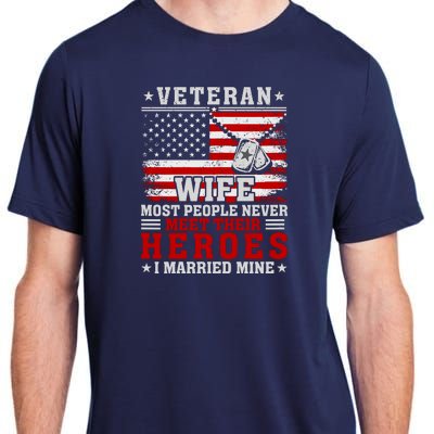 Veteran’S Day Veteran Wife I Married My Hero Adult ChromaSoft Performance T-Shirt