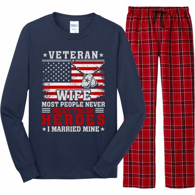 Veteran’S Day Veteran Wife I Married My Hero Long Sleeve Pajama Set