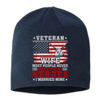 Veteran’S Day Veteran Wife I Married My Hero Sustainable Beanie