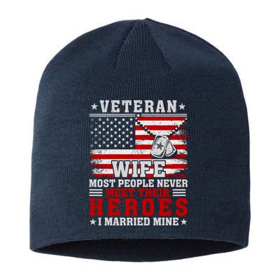 Veteran’S Day Veteran Wife I Married My Hero Sustainable Beanie