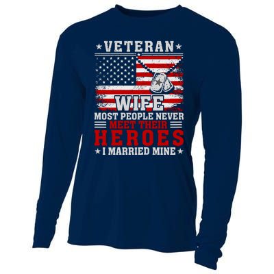 Veteran’S Day Veteran Wife I Married My Hero Cooling Performance Long Sleeve Crew