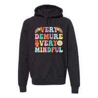 Very Demure Very Mindful Very Cutesy Trending 2024 Design Premium Hoodie