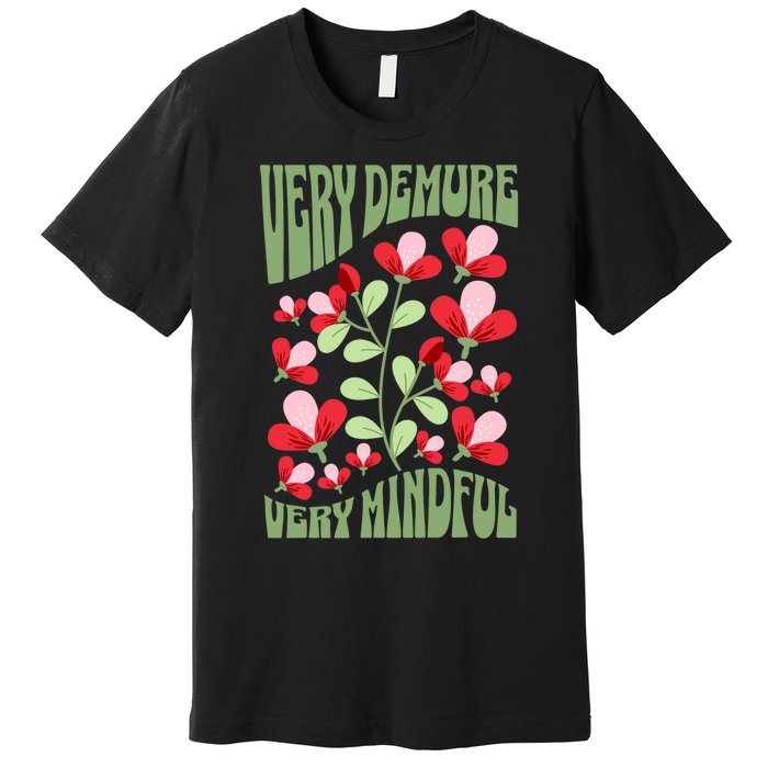 Very Demure Very Cutesy Very Mindful Funny Gen Z Trend Premium T-Shirt