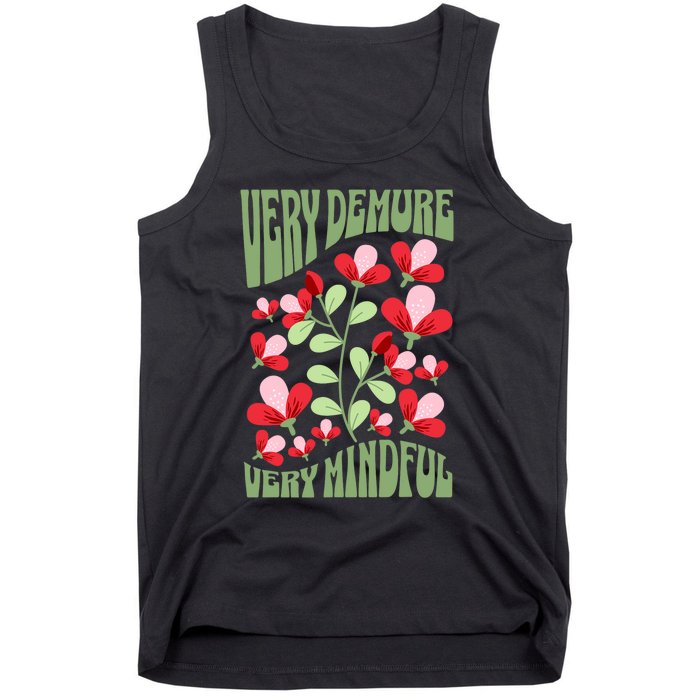 Very Demure Very Cutesy Very Mindful Funny Gen Z Trend Tank Top