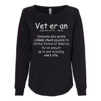 Veteran Definition Womens California Wash Sweatshirt