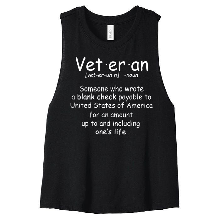 Veteran Definition Women's Racerback Cropped Tank