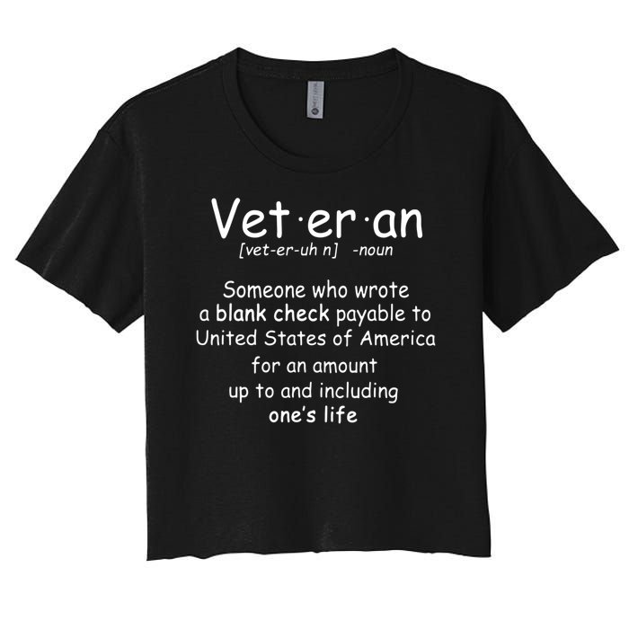 Veteran Definition Women's Crop Top Tee