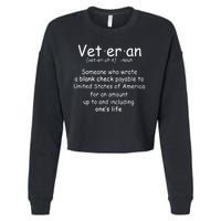 Veteran Definition Cropped Pullover Crew