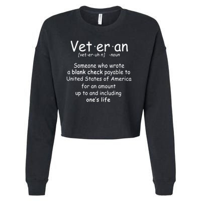 Veteran Definition Cropped Pullover Crew