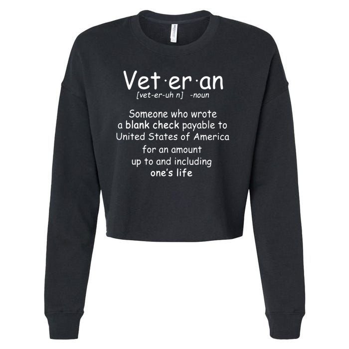 Veteran Definition Cropped Pullover Crew