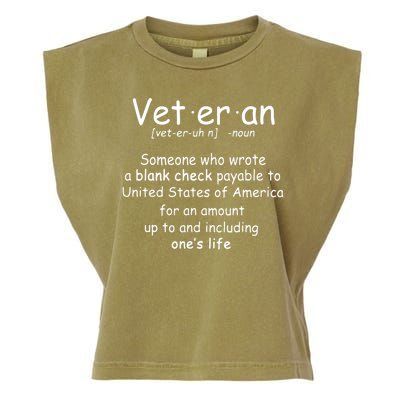 Veteran Definition Garment-Dyed Women's Muscle Tee