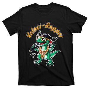 Velocirapper Dinosaur Velociraptor Rapping T-Shirt