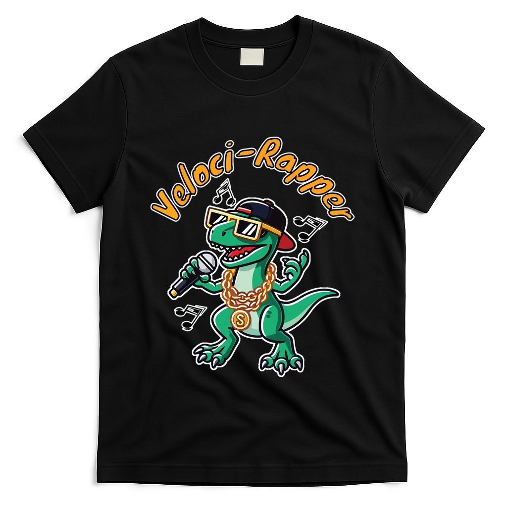 Velocirapper Dinosaur Velociraptor Rapping T-Shirt