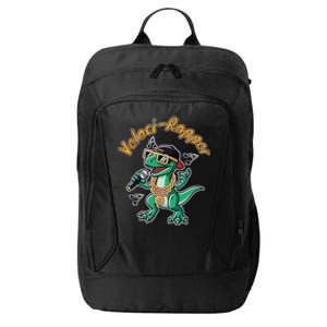 Velocirapper Dinosaur Velociraptor Rapping City Backpack