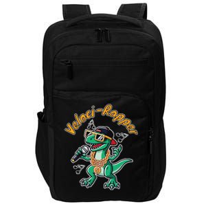 Velocirapper Dinosaur Velociraptor Rapping Impact Tech Backpack