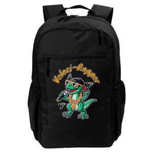 Velocirapper Dinosaur Velociraptor Rapping Daily Commute Backpack