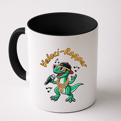 Velocirapper Dinosaur Velociraptor Rapping Mug