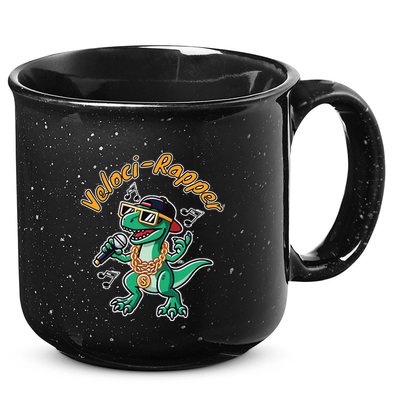 Velocirapper Dinosaur Velociraptor Rapping 15oz Campfire Ceramic Mug