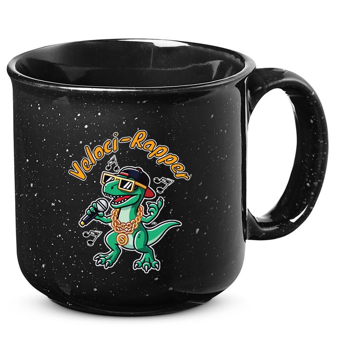 Velocirapper Dinosaur Velociraptor Rapping 15oz Campfire Ceramic Mug