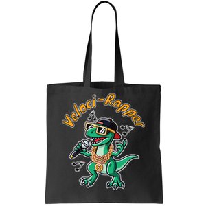 Velocirapper Dinosaur Velociraptor Rapping Tote Bag