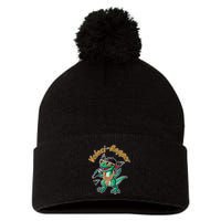 Velocirapper Dinosaur Velociraptor Rapping Pom Pom 12in Knit Beanie