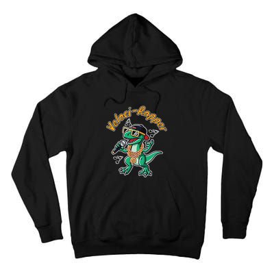 Velocirapper Dinosaur Velociraptor Rapping Tall Hoodie