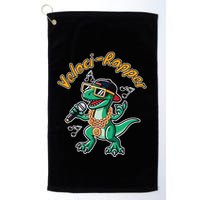 Velocirapper Dinosaur Velociraptor Rapping Golf Towel