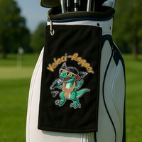 Velocirapper Dinosaur Velociraptor Rapping Golf Towel