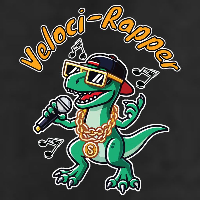 Velocirapper Dinosaur Velociraptor Rapping Golf Towel