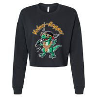 Velocirapper Dinosaur Velociraptor Rapping Cropped Pullover Crew