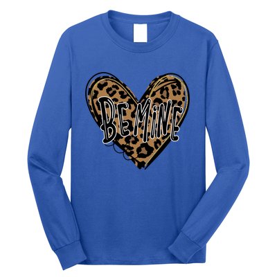 Valentine's Day Vintage Be Mine Leopard Heart Gift Long Sleeve Shirt