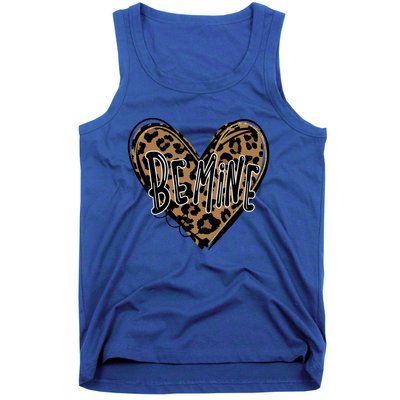 Valentine's Day Vintage Be Mine Leopard Heart Gift Tank Top