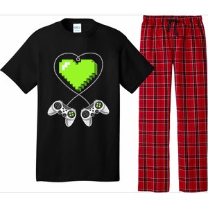 Valentine's Day Video Game Controller Heart Gamer Gifts Love Pajama Set