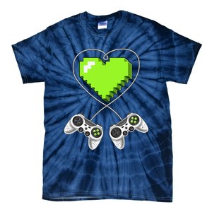 Valentine's Day Video Game Controller Heart Gamer Gifts Love Tie-Dye T-Shirt