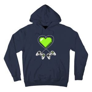 Valentine's Day Video Game Controller Heart Gamer Gifts Love Tall Hoodie