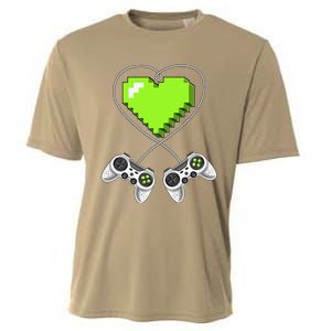 Valentine's Day Video Game Controller Heart Gamer Gifts Love Cooling Performance Crew T-Shirt