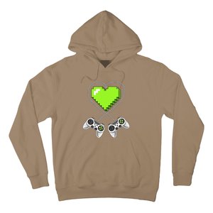 Valentine's Day Video Game Controller Heart Gamer Gifts Love Hoodie