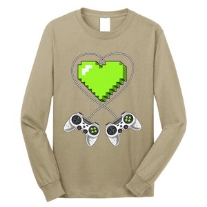 Valentine's Day Video Game Controller Heart Gamer Gifts Love Long Sleeve Shirt