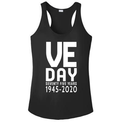 Ve Day Victory In Europe 75 Year Anniversary Gift Ladies PosiCharge Competitor Racerback Tank