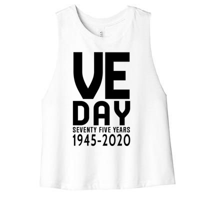 Ve Day Victory In Europe 75 Year Anniversary Gift Women's Racerback Cropped Tank