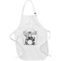Vitruvian Drummer Vitruvian Man Drummer Drum Set Full-Length Apron With Pockets