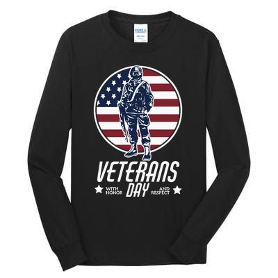 Veterans Day With Honor And Respect Tall Long Sleeve T-Shirt