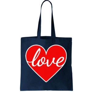 Valentines Day Womens Love Heart Graphic Tote Bag